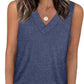 Tank Tops for Women Summer V Neck T Shirts Trendy Sleeveless Basic Tee Loose Fit 2025 Fashion