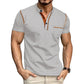 Men's Short Sleeve T-Shirt Henley Shirt Casual Summer T-Shirt Basic Round Neck Button Down Pocket