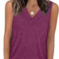Tank Tops for Women Summer V Neck T Shirts Trendy Sleeveless Basic Tee Loose Fit 2025 Fashion