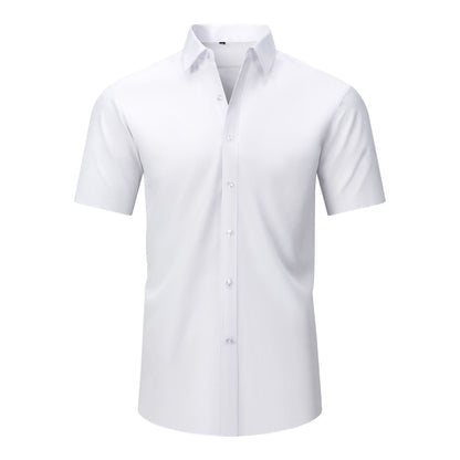 Mens Muscle Fit Dress Shirts Casual Button Down Shirt Short Sleeve Wrinkle-Free Shirts