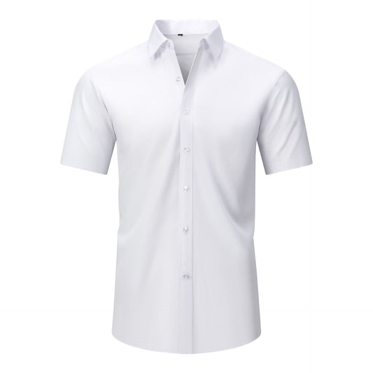 Mens Muscle Fit Dress Shirts Casual Button Down Shirt Short Sleeve Wrinkle-Free Shirts