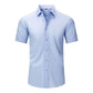 Mens Muscle Fit Dress Shirts Casual Button Down Shirt Short Sleeve Wrinkle-Free Shirts