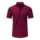 Mens Muscle Fit Dress Shirts Casual Button Down Shirt Short Sleeve Wrinkle-Free Shirts