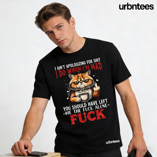 Urbntees Grumpy Cat Don't Make Me Mad Funny Sarcastic Organic Cotton Unisex T-Shirt