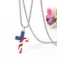 Vintage Casual American Flag Cross Necklace 65735606TO