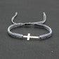 Simple Stainless Steel Cross Braided Bracelet