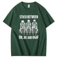 Stuck Between IDK,iDC And IDGAF Pattern Print 100%Cotton T-Shirt