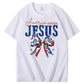 Independence Day America Needs Jesus  Pattern Print T-Shirt
