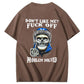 Don't Like Me Fuck Off Problem Solved  Pattern Print 100%Cotton T-Shirt