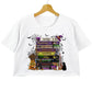 90s Halloween VHS Tape Stack Crop Top