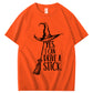 Yes I Can Drive a Stick 100% Cotton Witch T-Shirt