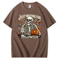 Just Wating For  Halloween Skull   Pattern  Print 100%Cotton T-Shirt