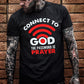 Connet To God Pattern The Password Is Prayer Print 100%Cotton T-Shirt