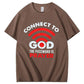 Connet To God Pattern The Password Is Prayer Print 100%Cotton T-Shirt