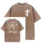 Jesus Made Me A Fisherman Pattern Washing And Aging Process Crew Neck T-Shirt