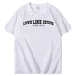 Kærlighed som Jesus 100% bomuld T-shirt