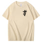 Jesus Made Me A Fisherman Pattern Print 100%Cotton T-Shirt