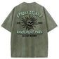 Spooky Island Cartoon Halloween Washed Cotton T-Shirt