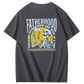 Fatherhood Skull And Beer Pattern Print Cotton T-Shirt