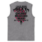 I Hate Being Sexy But I'm A Chubby Bearded Man So I Can't Help It Print Washed Cotton Sleeveless Tank Tops