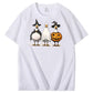 Halloween Boo Ghost Goose Pattern  Print 100%Cotton T-Shirt