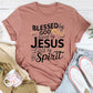 Blessed God Love By Jesus Led By The Spirit  Pattern Round-Neck T-Shirt