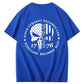 We Are People 1776 Skull Pattern Print 100%Cotton T-Shirt