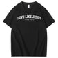 Kærlighed som Jesus 100% bomuld T-shirt