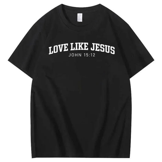 Kærlighed som Jesus 100% bomuld T-shirt