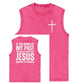 If You Bring Up My Past Print Pattern Sleeveless Cotton Washed Printed Loose Vest