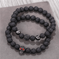 Stylish Layered Volcanic Skull Bracelet