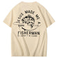 Jesus Made Me A Fisherman Pattern Print 100%Cotton T-Shirt