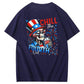 Chill The Fourth Out  Skull Pattern  Print 100%Cotton T-Shirt
