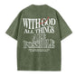 White God All Things Are Possible  Washed And Distressed Pattern Crew Neck T-Shirt