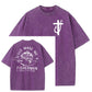 Jesus Made Me A Fisherman Pattern Washing And Aging Process Crew Neck T-Shirt