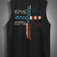 Stand For The Flag Kneel For The Cross 4th Of July Print Cotton Sleeveless Tank Tops
