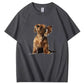 Heartwarming Puppy Music Graphic T-Shirt - Bring Good Vibes