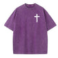 White God All Things Are Possible  Washed And Distressed Pattern Crew Neck T-Shirt