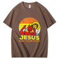 Jesus Has Your Back  Pattern Print 100%Cotton T-Shirt