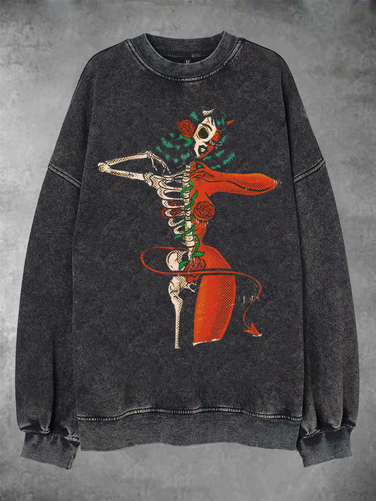 Spooky Halloween Skull Casual Sweatshirt