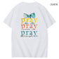 Pray On It Over It Through It Art Pattern Print T-Shirt