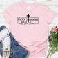 God Is Good All The Time Pattern Round-Neck T-Shirt