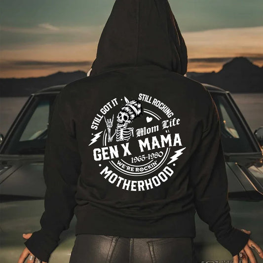 Double-Sided Gen X MAMA T-Shirt, Born in the 70s Shirt, Generation X Skull Sweatshirt for Birthday Gift