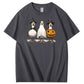 Halloween Boo Ghost Goose Pattern  Print 100%Cotton T-Shirt