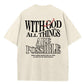 White God All Things Are Possible  Washed And Distressed Pattern Crew Neck T-Shirt