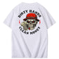 Dirty Hands Clean Money  Pattern Print 100%Cotton T-Shirt