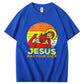 Jesus Has Your Back  Pattern Print 100%Cotton T-Shirt