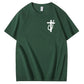 Jesus Made Me A Fisherman Pattern Print 100%Cotton T-Shirt