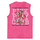 I'm Gonna Keep On Dacing Print Washed Cotton Sleeveless Tank Tops