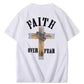 Faith Over Fear  Pattern Print 100%Cotton T-Shirt
